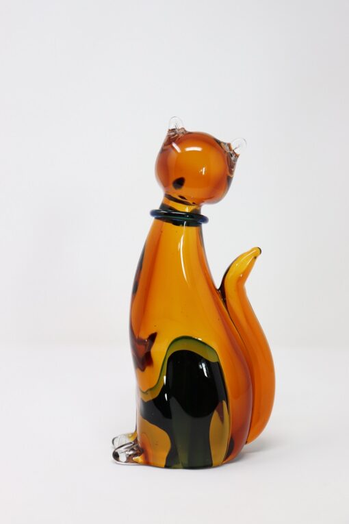 Cat Sculpture Murano Glass - Back - Styylish