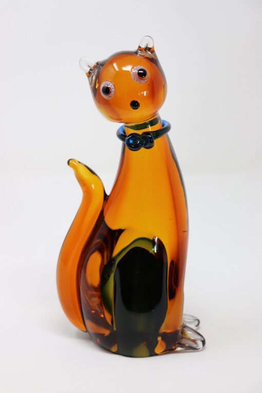 Cat Sculpture Murano Glass -Full Detail - Styylish