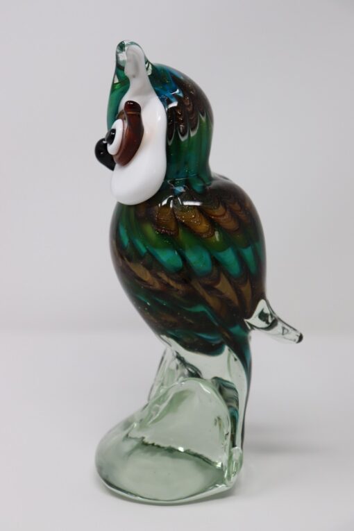 Owl Sculpture Murano Glass - Side - Styylish