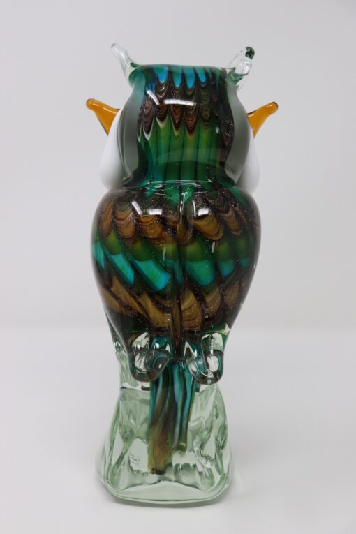 Owl Sculpture Murano Glass - Back - Styylish