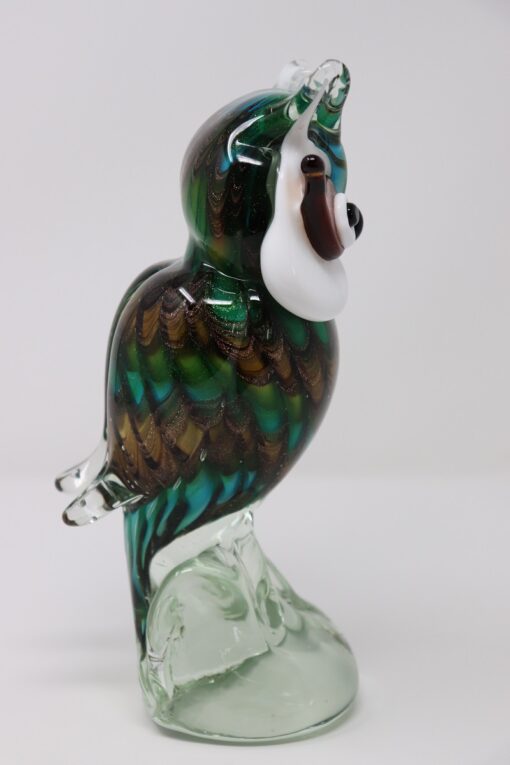 Owl Sculpture Murano Glass - Side Profile - Styylish