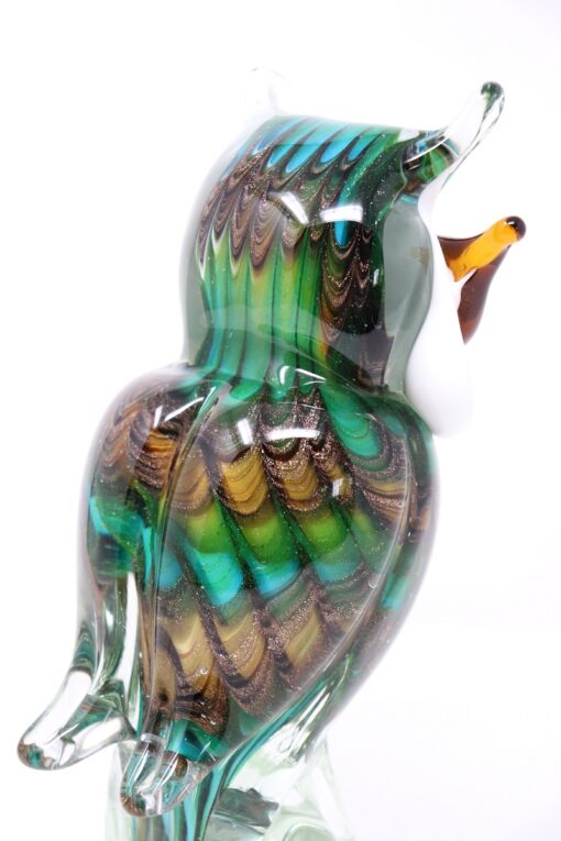 Owl Sculpture Murano Glass - Back Profile - Styylish