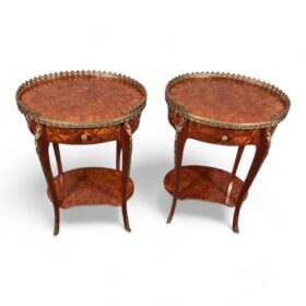 Pair of Napoleon III Side Tables, France 19th century