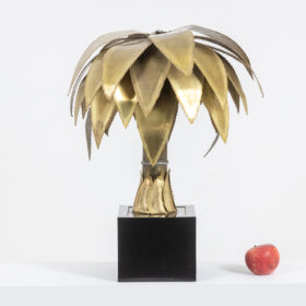 Maison Jansen Palm Tree Lamp in Gilded Brass. Circa 1970.