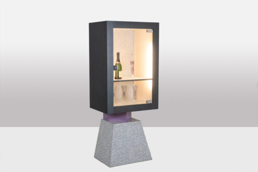 Memphis Style Display Cases - Individual with Lights Side Profile - Styylish