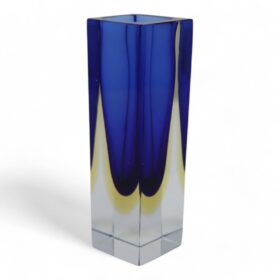 Deep Blue Vase in Murano Glass, Flavio Poli 1970s