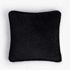 Happy Pillow 40 Velvet Black with Black Fringes