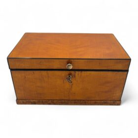 Biedermeier Box, Birch, Brass, South Germany circa 1830