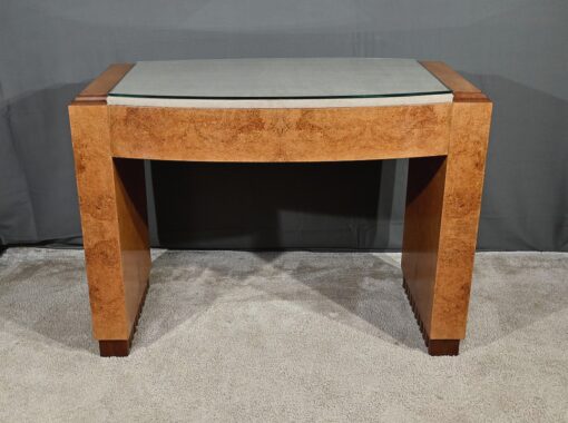 Small Desk in Amboyna Burl - Back Detail - Styylish