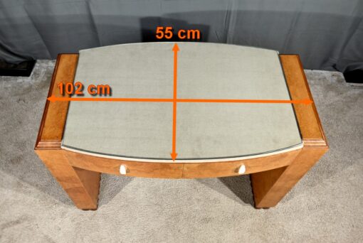 Small Desk in Amboyna Burl - Top Measurements - Styylish