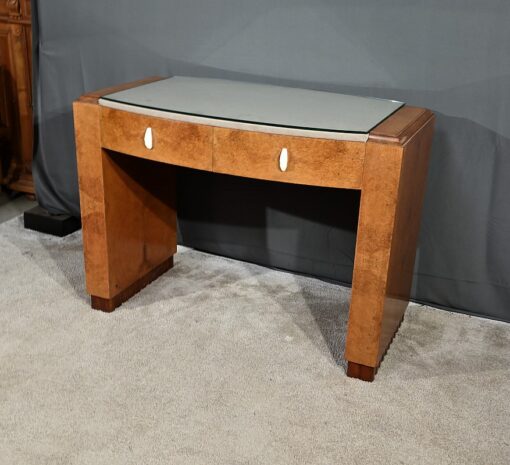 Small Desk in Amboyna Burl - Full Profile - Styylish