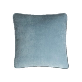 Happy Frame Collection Pillow, Blue With Light Blue Piping