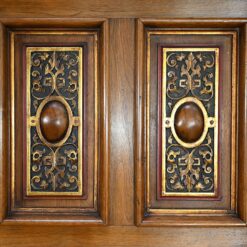 Italian Renaissance Study and Desk - Carved Door Detail - Styylish