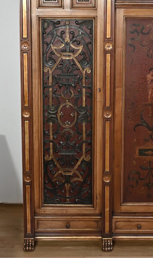 Italian Renaissance Study and Desk - Left Door Decor Detail - Styylish