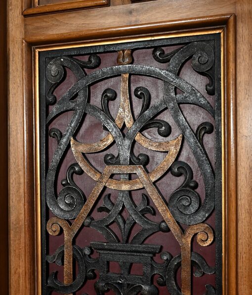 Italian Renaissance Study and Desk - Left Door Carving Detail - Styylish