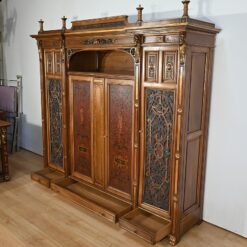 Italian Renaissance Study and Desk - Side Profile with Drawers Open - Styylish