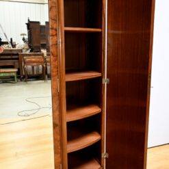 Burl Walnut Mirrored Cabinet- open right door- Styylish