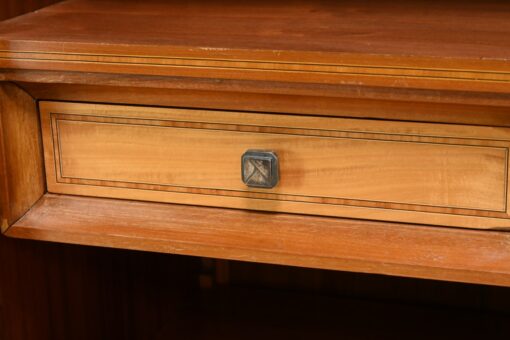 Burl Walnut Mirrored Cabinet- detail drawer- Styylish