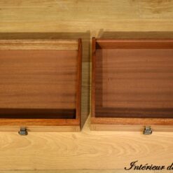 Burl Walnut Mirrored Cabinet- inside of drawer- Styylish