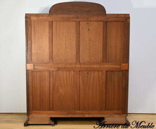 Burl Walnut Mirrored Cabinet- back view- Styylish