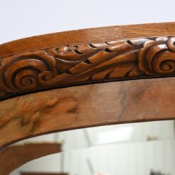 Burl Walnut Mirrored Cabinet- detail of carving 3- Styylish