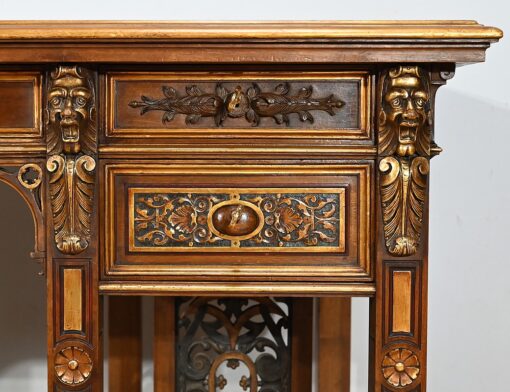 Italian Renaissance Study and Desk - Right Top Carving - Styylish