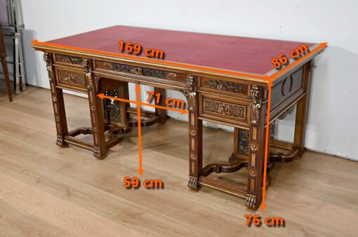 Italian Renaissance Study and Desk - Desk Dimensions - Styylish