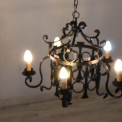 Italian Iron Chandelier - Lights On - Styylish