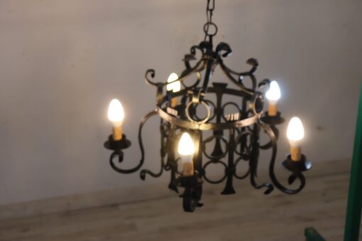 Italian Iron Chandelier - Lights On - Styylish