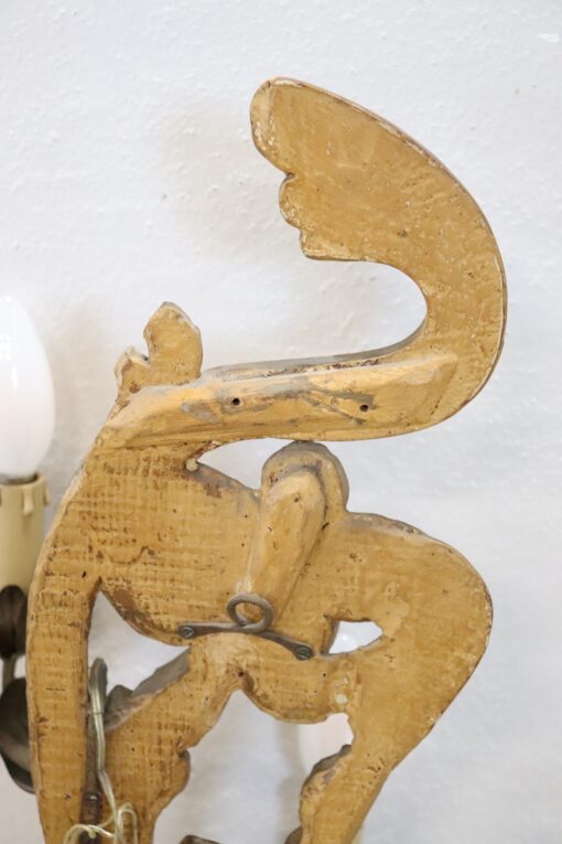 Gilded Wood Wall Sconce- back view detail- Styylish