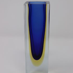 Deep Blue Vase in Murano Glass, Flavio Poli 1970s