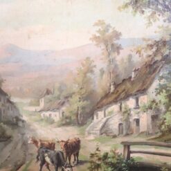 Country Landscape Oil Paintings - Houses Detail - Styylish