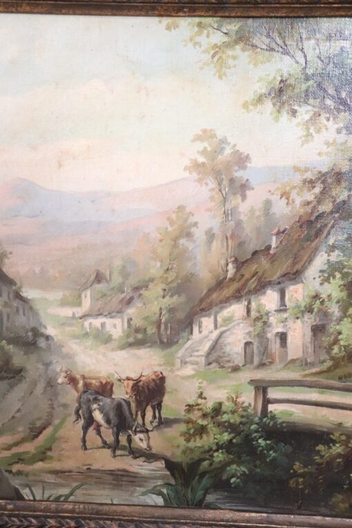 Country Landscape Oil Paintings - Houses Detail - Styylish