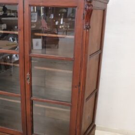 Italian Antique Bookcase or Vitrine in Solid Larch Wood