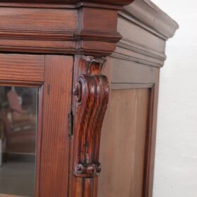 Italian Antique Bookcase or Vitrine in Solid Larch Wood