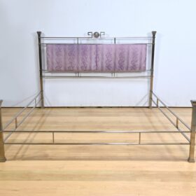 Versace Stainless Steel Double Bed, 1950