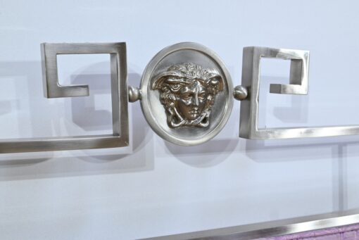 Versace Stainless Steel Bed - Medallion Detail - Styylish