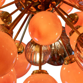 Large Sputnik Style Chandelier in Murano Glass, Contemporary