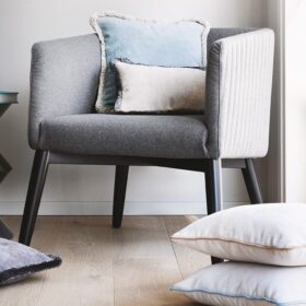 Light Grey Velvet Cushion from the Happy Frame Collection