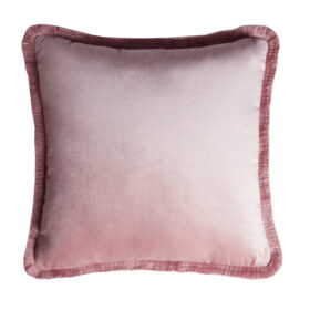 Velvet Fifty Cushion Pink With Fringes