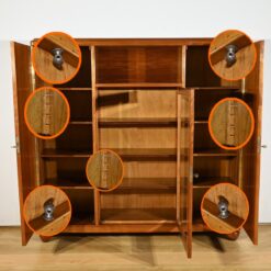 Small Blond Mahogany Bookcase - Inside Hardware - Styylish