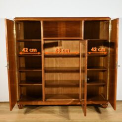 Small Blond Mahogany Bookcase - Compartment Lengths - Styylish