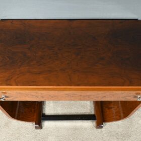 Walnut Art Deco Console Desk, 1930