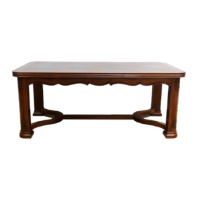 Louis XIV Style Extendable Table, 8 to 14 Place Settings, Mahogany,  1960