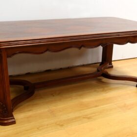 Louis XIV Style Extendable Table, 8 to 14 Place Settings, Mahogany,  1960