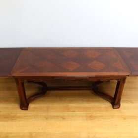 Louis XIV Style Extendable Table, 8 to 14 Place Settings, Mahogany,  1960