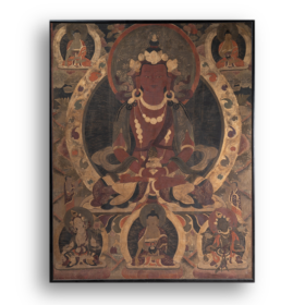 Tibetan Thangka Buddha, Late 19th Century