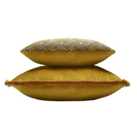 Rock Mustard Cushion, Made in Italy