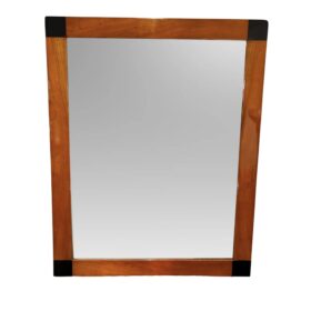 Biedermeier Mirror, Cherry Wood, Ebonized Corners, South Germany circa 1820