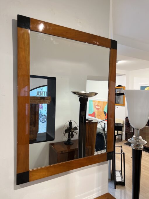 Biedermeier Mirror Ebonized Corners - Side - Styylish